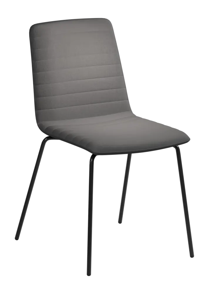 ARCA MEET BLACK, židle konferenční, látka šedá